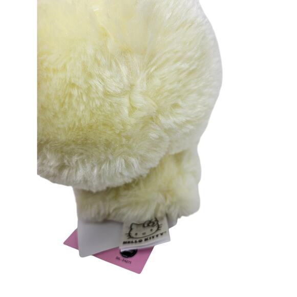 New Fluffy Bunny Hello Kitty Plush 7" Sanrio Yellow Easter Cute Kawaii Stuffed - Picture 4 of 4